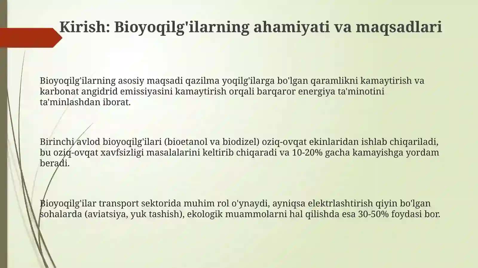 Bioyoqilg'ilarni sifat jihatidan tahlil qilish va solishtirish texnologiyalari 3