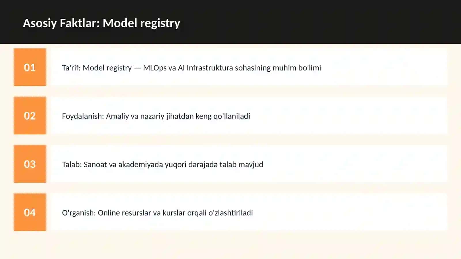 Model registry 3
