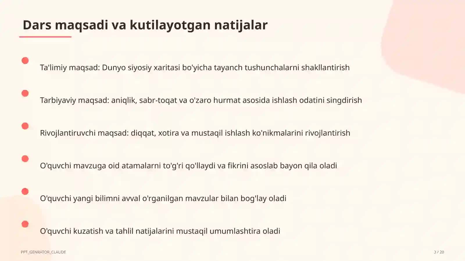 Dunyo siyosiy xaritasi (10-sinf) 3