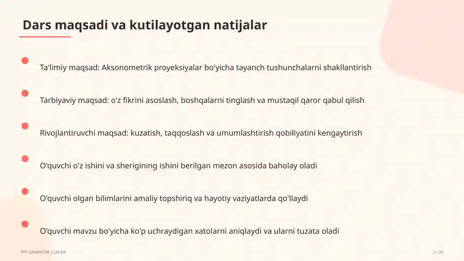Aksonometrik proyeksiyalar (8-sinf) 3