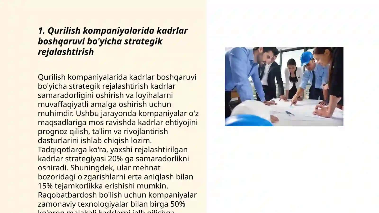 Qurilish kompaniyalarida kadrlar boshqaruvi 3