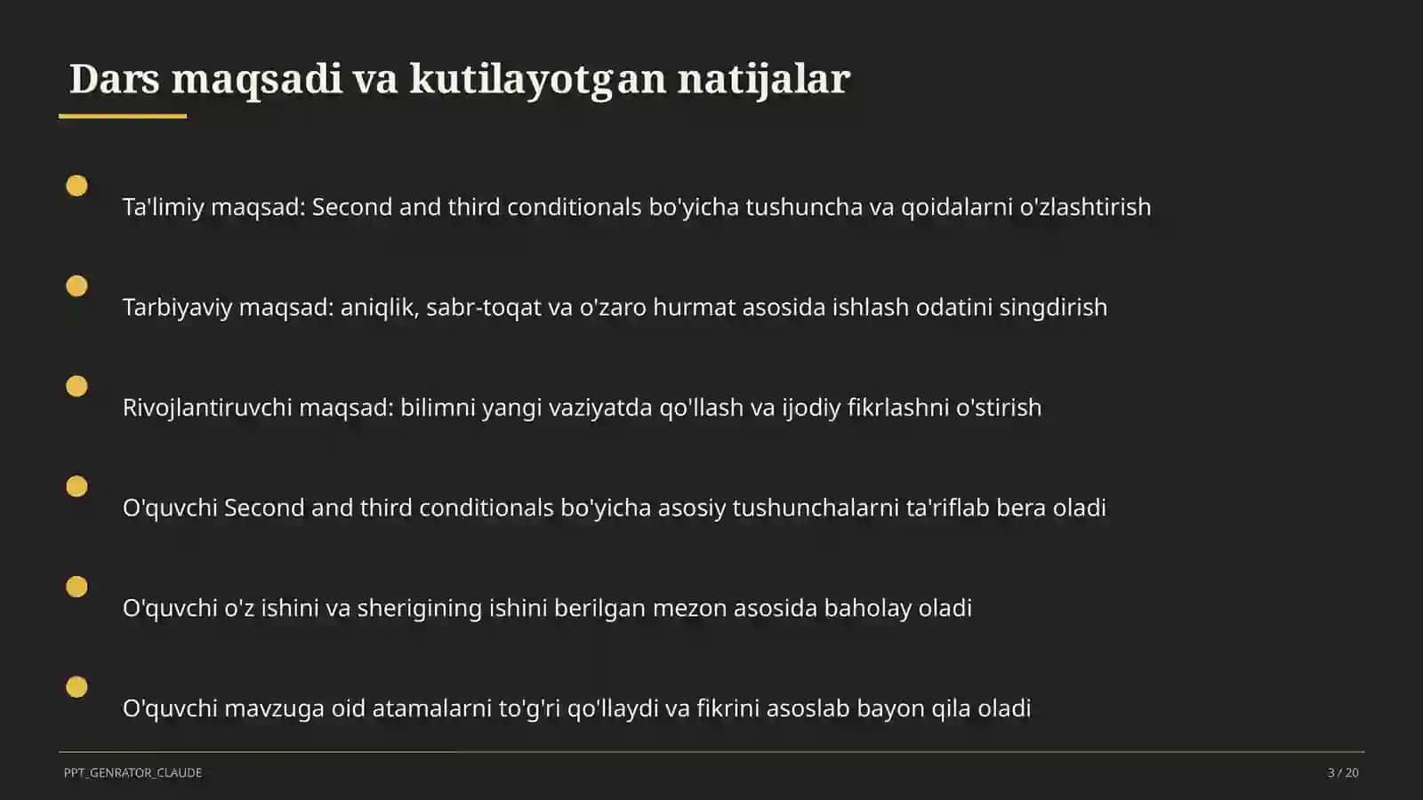Second and third conditionals (10-sinf) 3