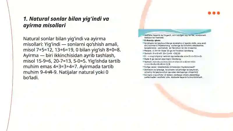 Hisoblashga oid misollar 3