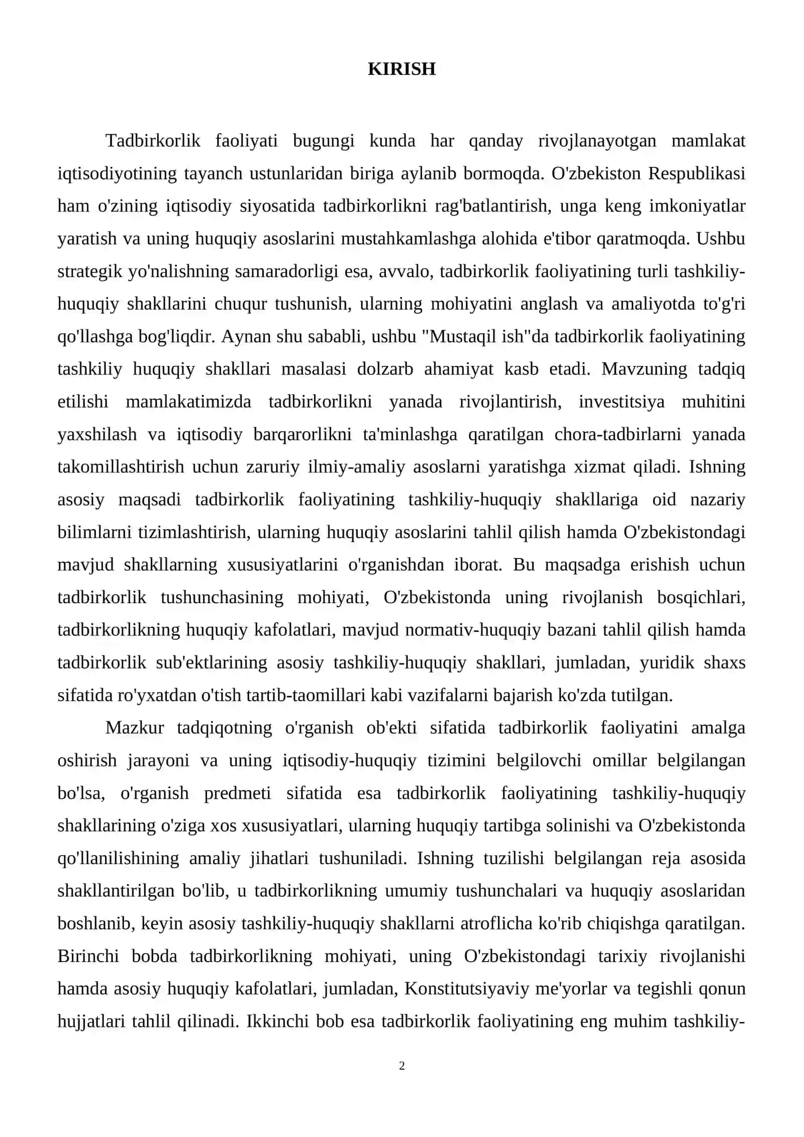Tadbirkorlik faoliyatining tashkiliy huquqiy shakllari 3