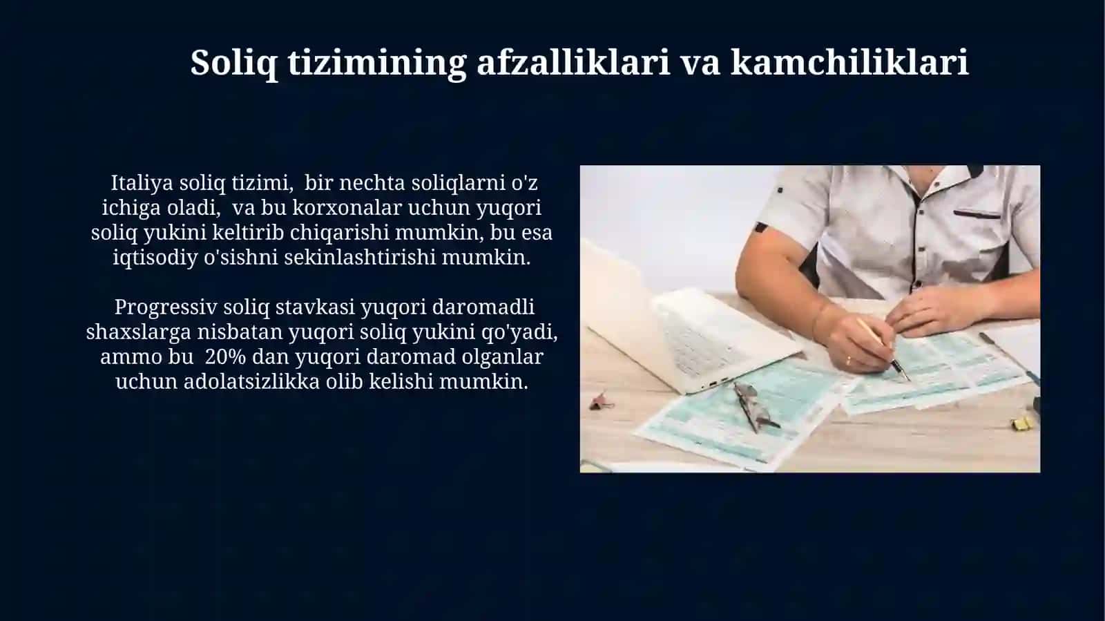 Italiya soliq tizimida jismoniy shaxslarni soliqqa tortish mexanizmi 3