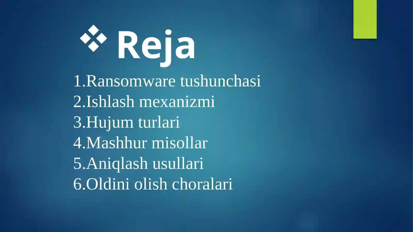 Ransomware hujumlarini aniqlash va oldini olish. 3
