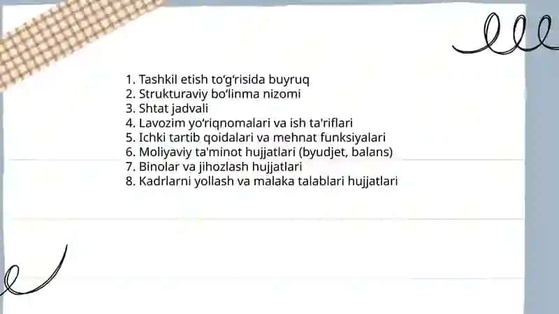 Ish yuritish hujjatlaridan namunalar tayyorlash 3