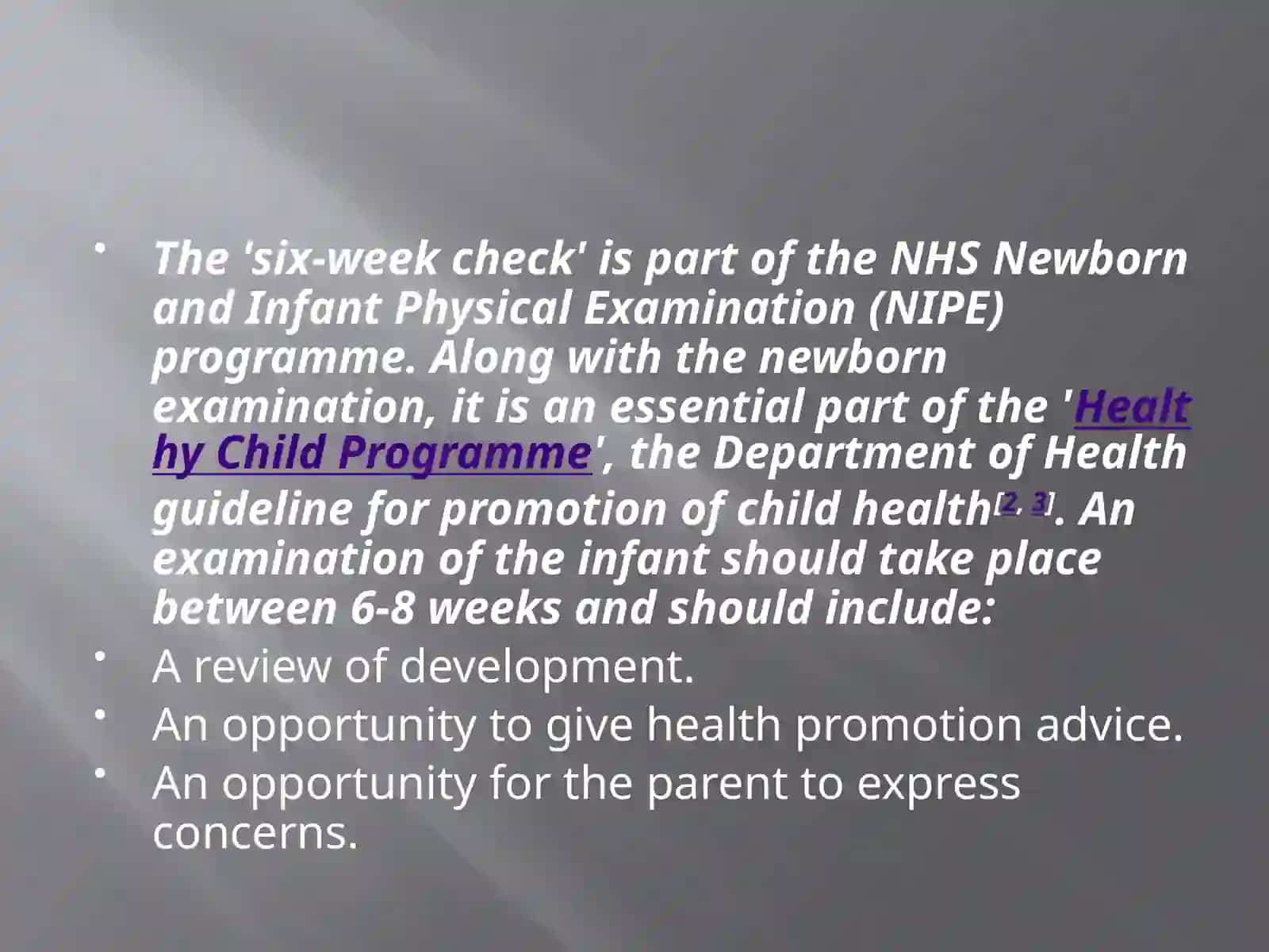 Baby’s six week check 3