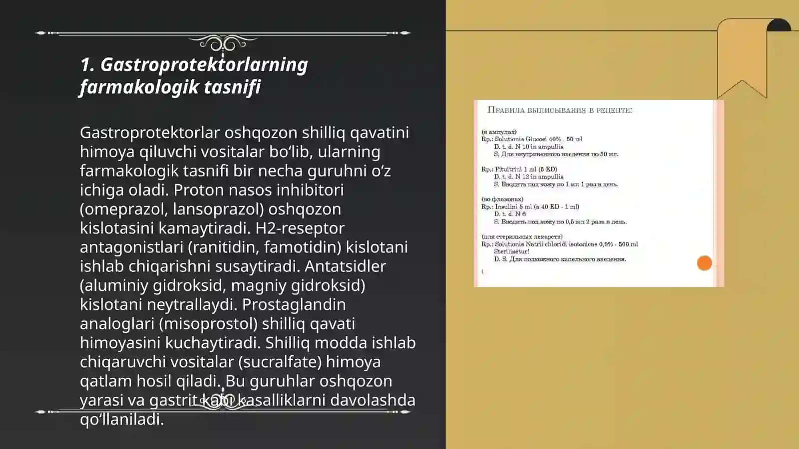 Farmakologiyada zamonaviy gastroprotektorlar qoʻllanilishi 3