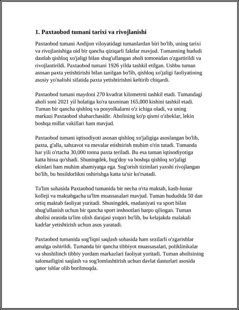 PAXTAOBOD TUMANI REFERAT 3