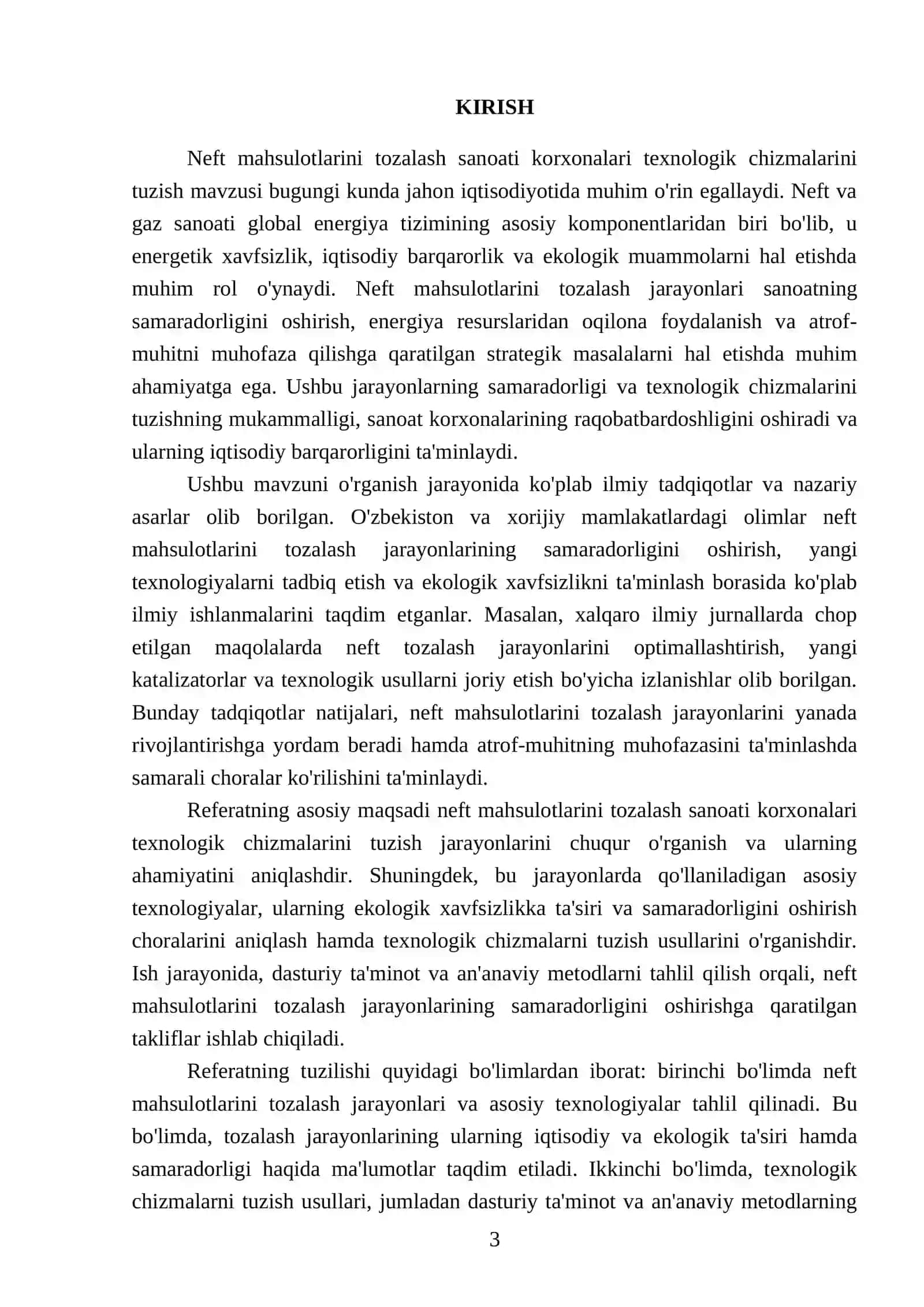 Neft mahsulotlarini tozalash sanoati korxonalari texnologik chizmalarini tuzish 3