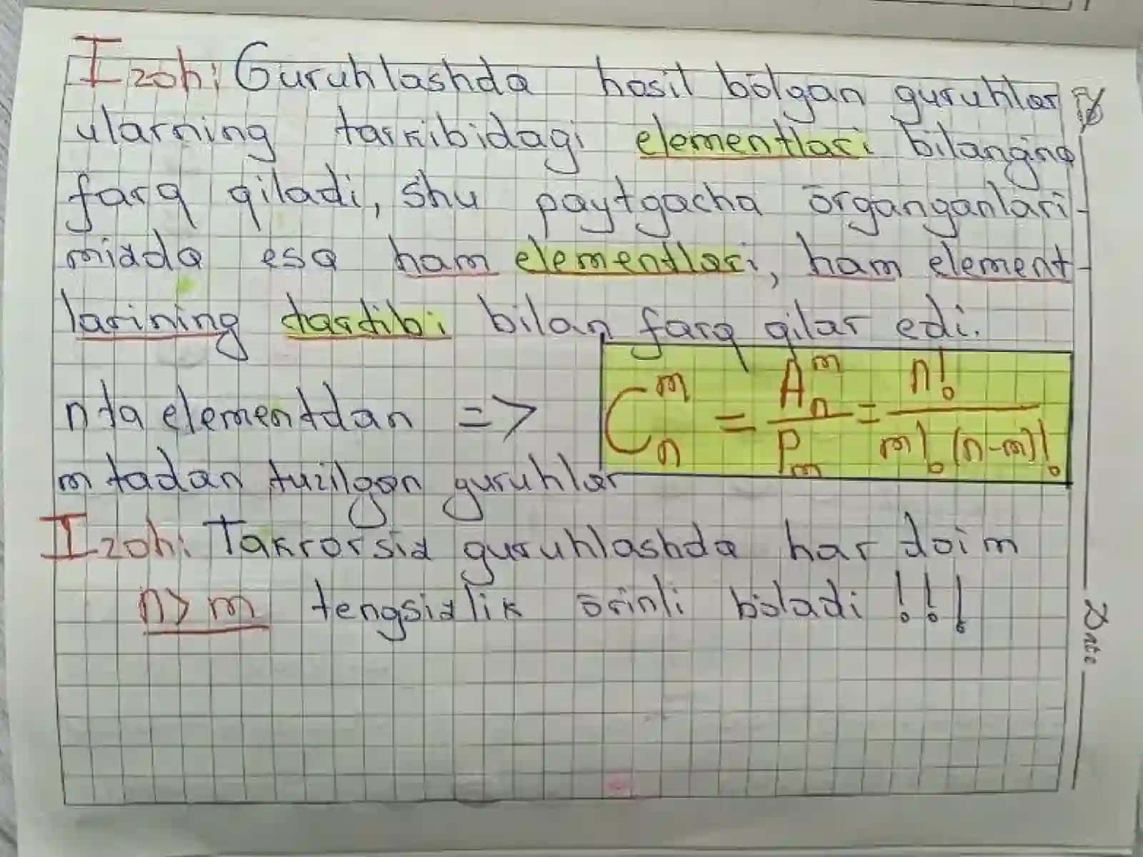 KOMBINATORIKA ELEMENTLARI 3