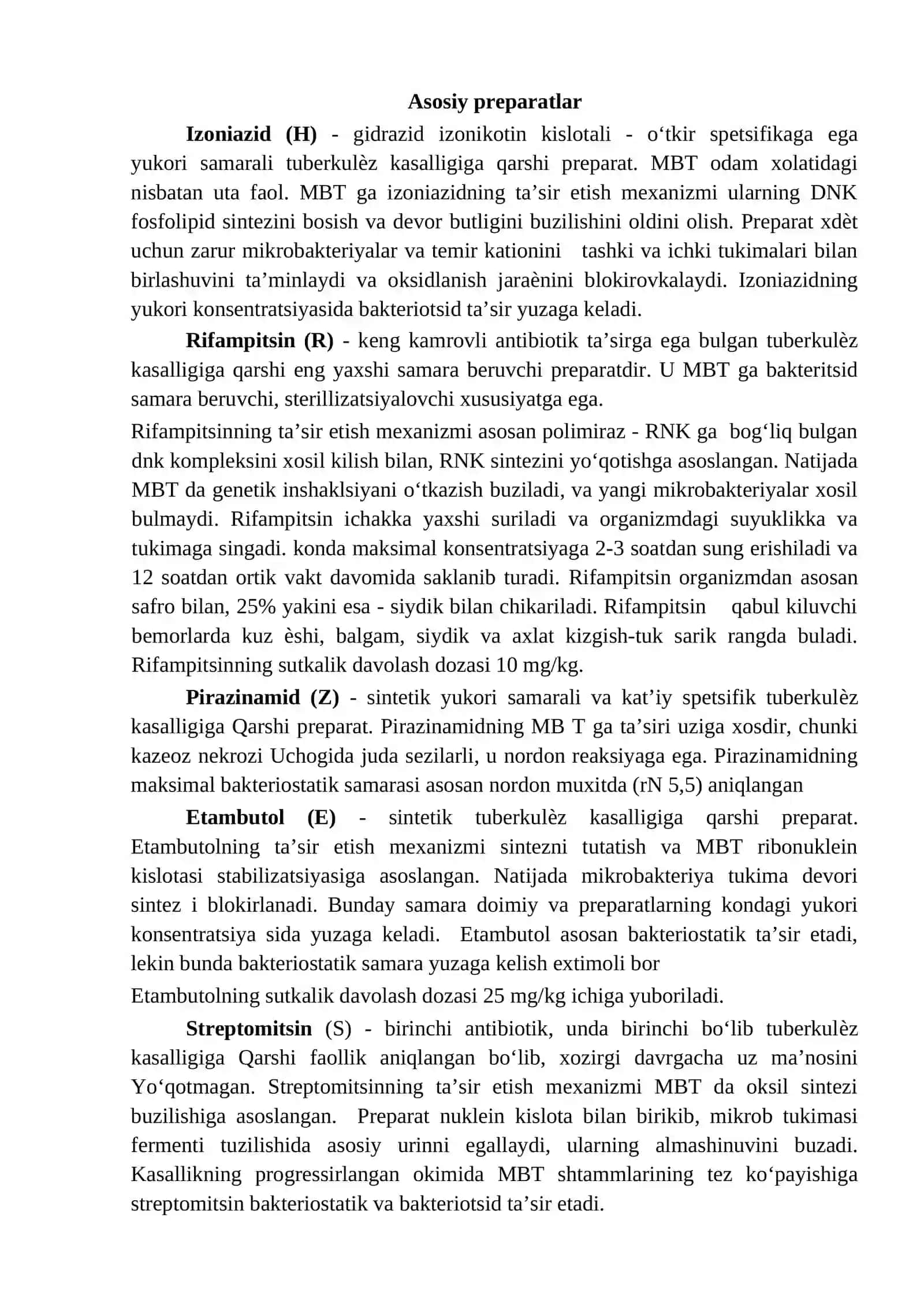 Tuberkulezni davolash usullari 3