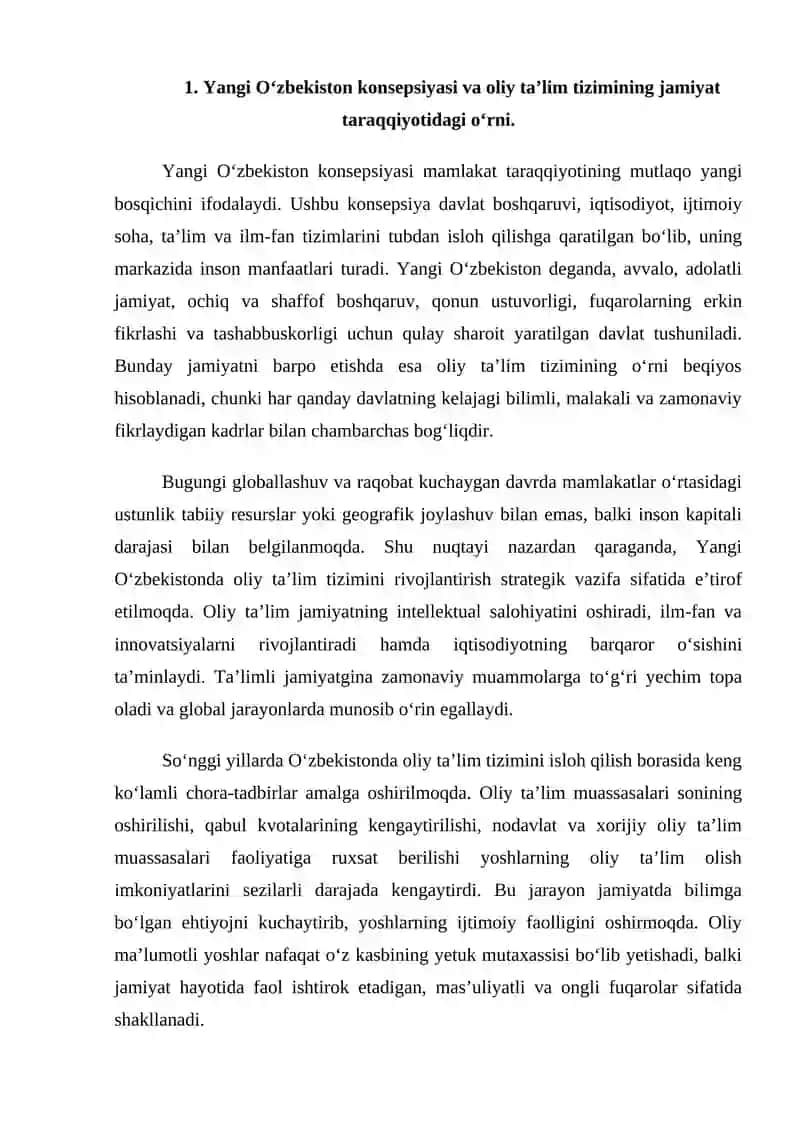 Yangi O‘zbekistonda oliy ta’lim tizimi islohotlarning yangi bosqichi 3