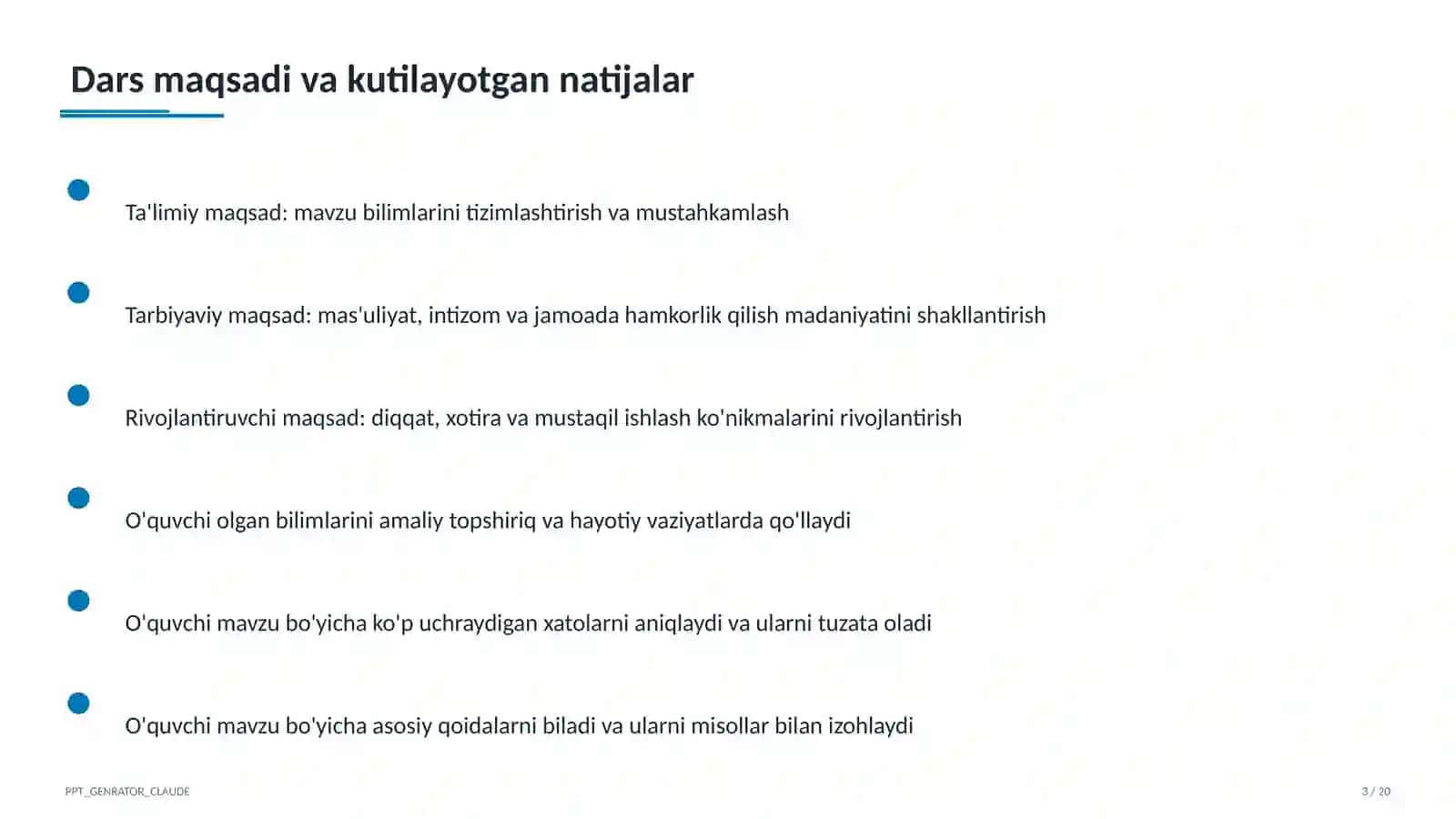 Rus tilida kelishiklar tizimi: umumlashtirish (6-sinf) 3