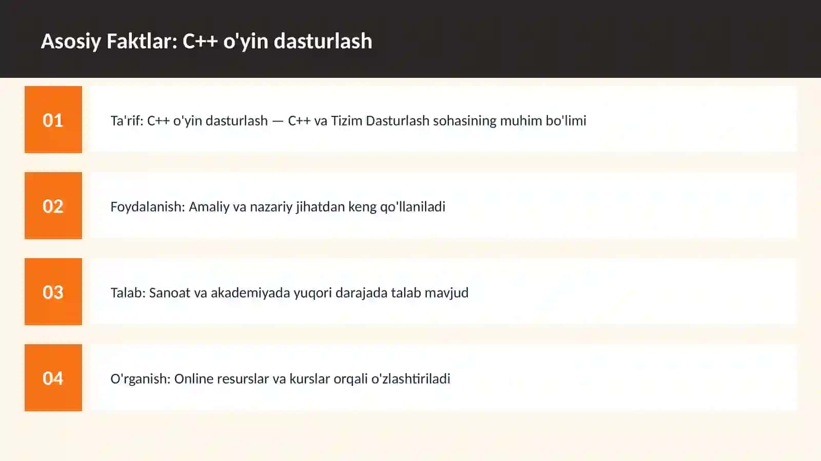 C++ o'yin dasturlash 3