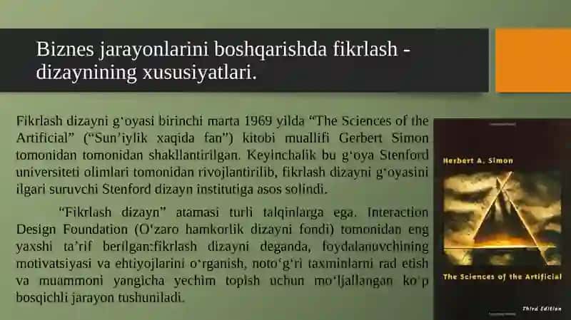 Biznesda fikrlash dizayni. Virtual va to`ldirilgan reallik texnologiyalari 3