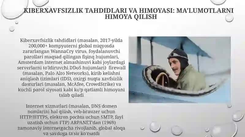Internet xizmatlari: Kiberxavfsizlik tahdidlari va himoyasi 3