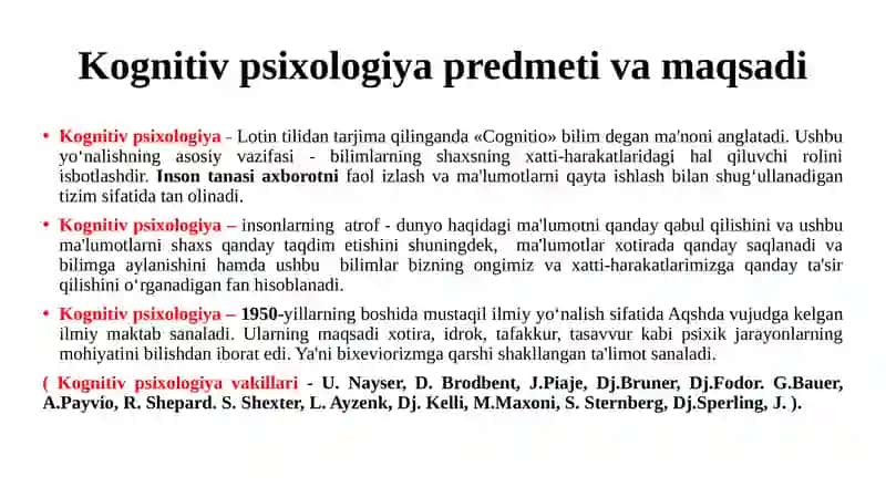 Kognitiv psixologiya ta'limi 3