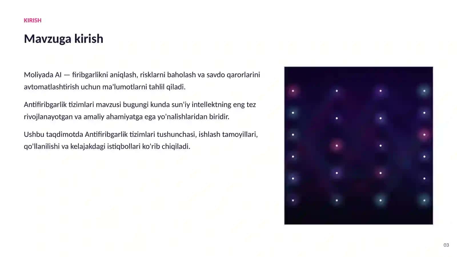 SUN'IY INTELLEKT • AI MOLIYADA 3