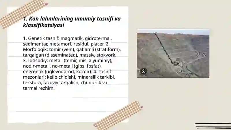 Kon lahmlari turlari, tuzilishi va konchilikdagi roli 3