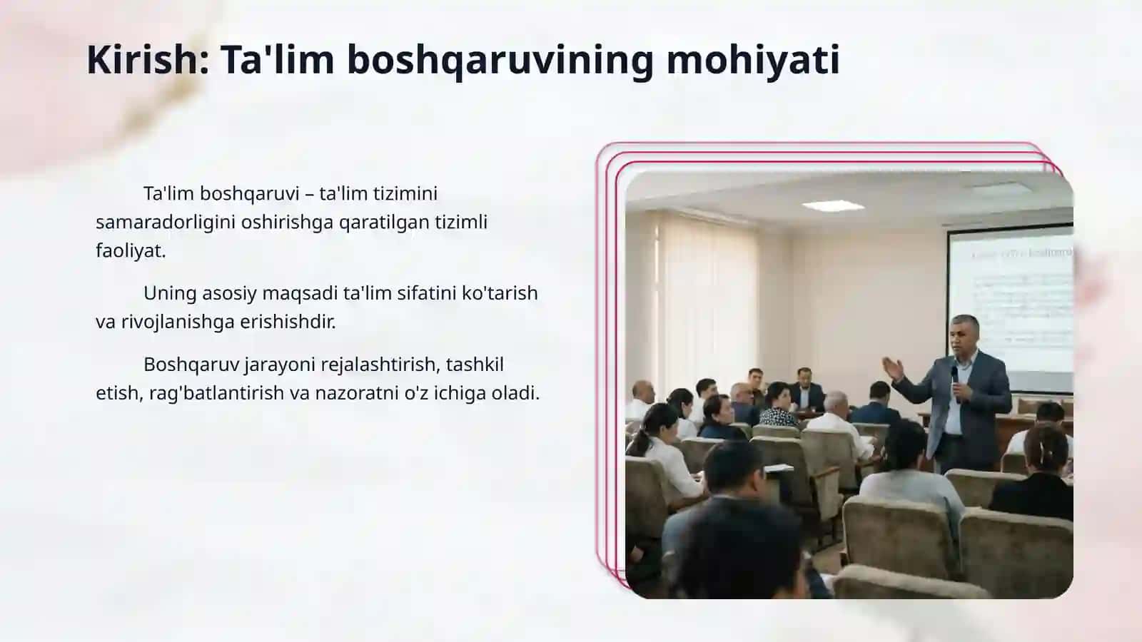 Ta'lim tizimlaridagi boshqaruv faoliyatining o'ziga xos xususiyatlari 3