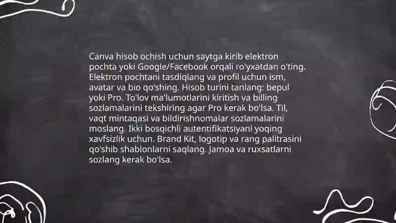 Canva platformasida ishlash 3