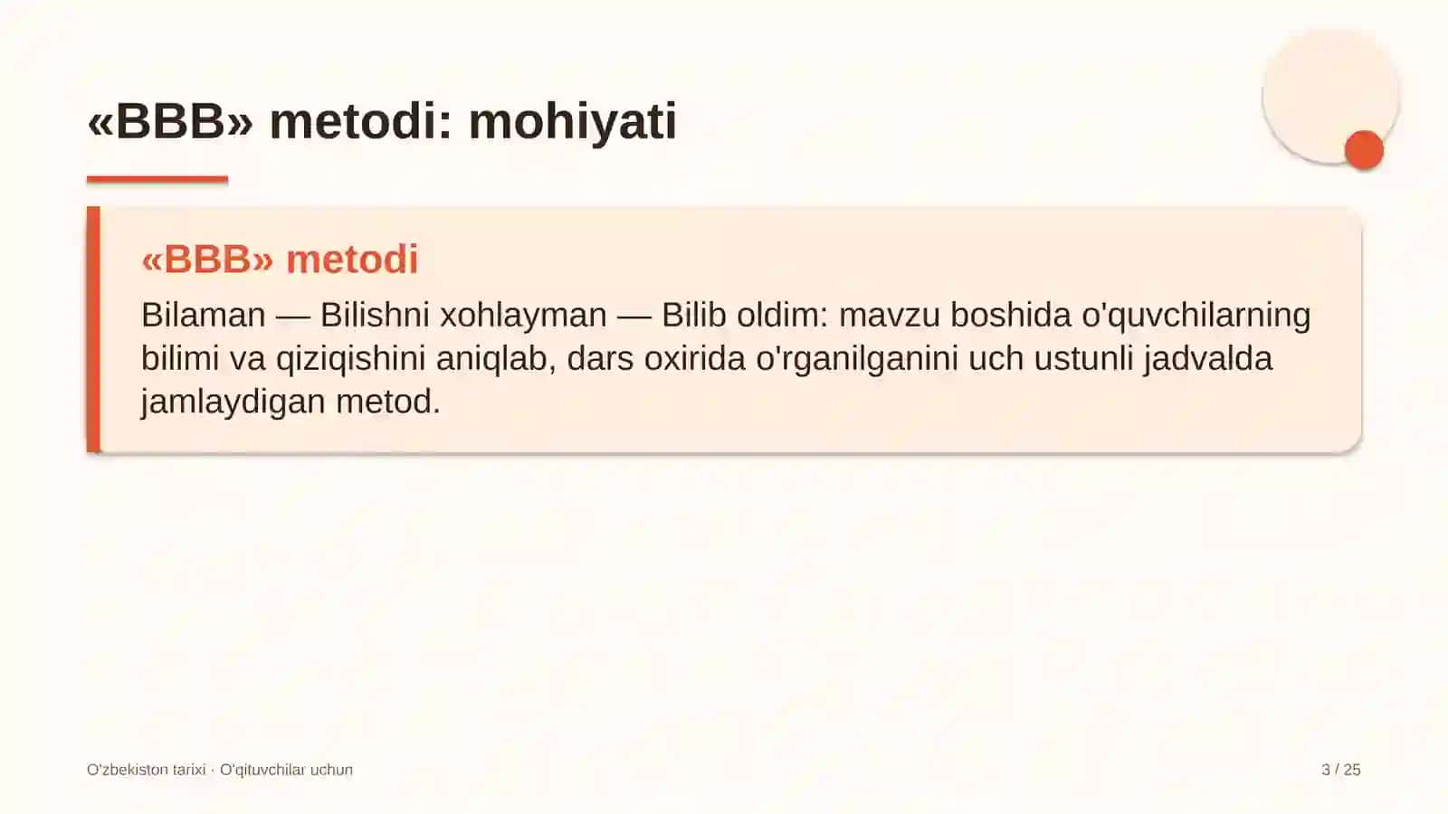 o'zbekiston tarixi darslarida bbb metodidan foydalanish 3816 3