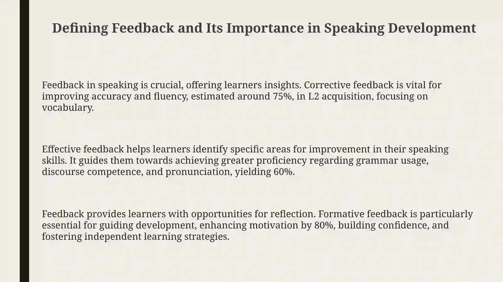 The Role of Feedback in Developing Speaking Skills 3