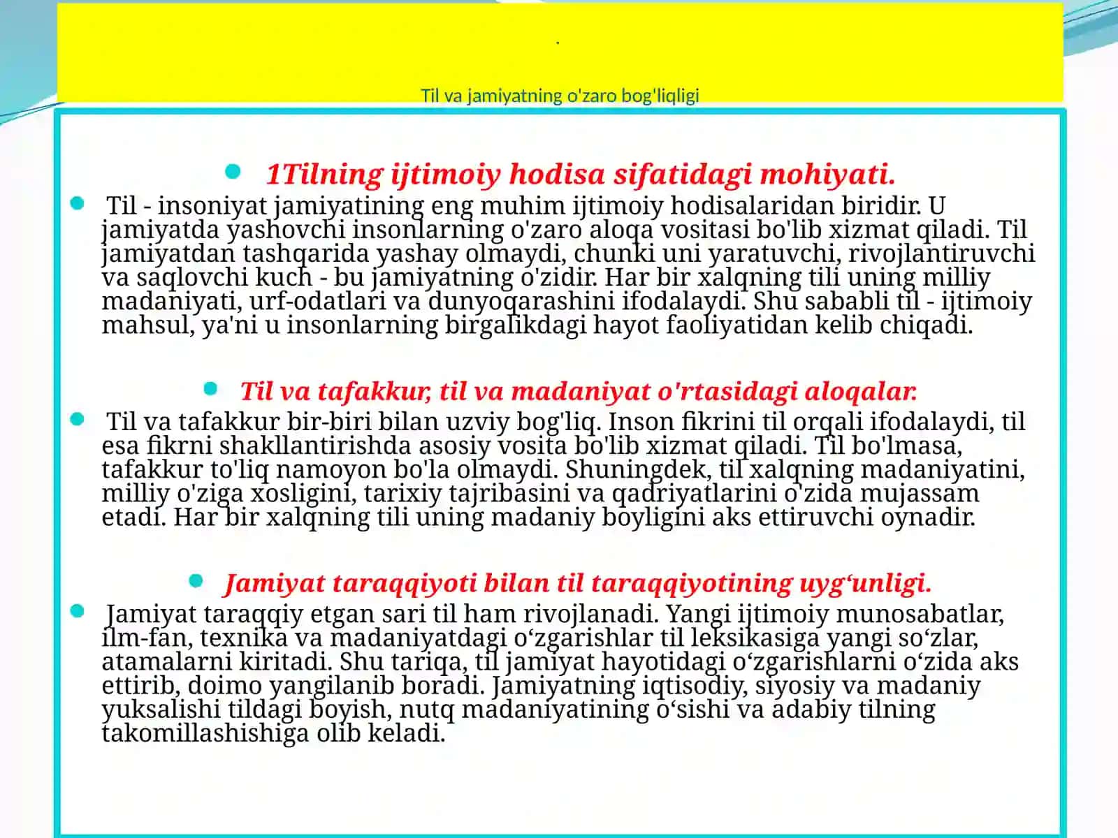 Tilshunoslik: Tilvajamiyat 3