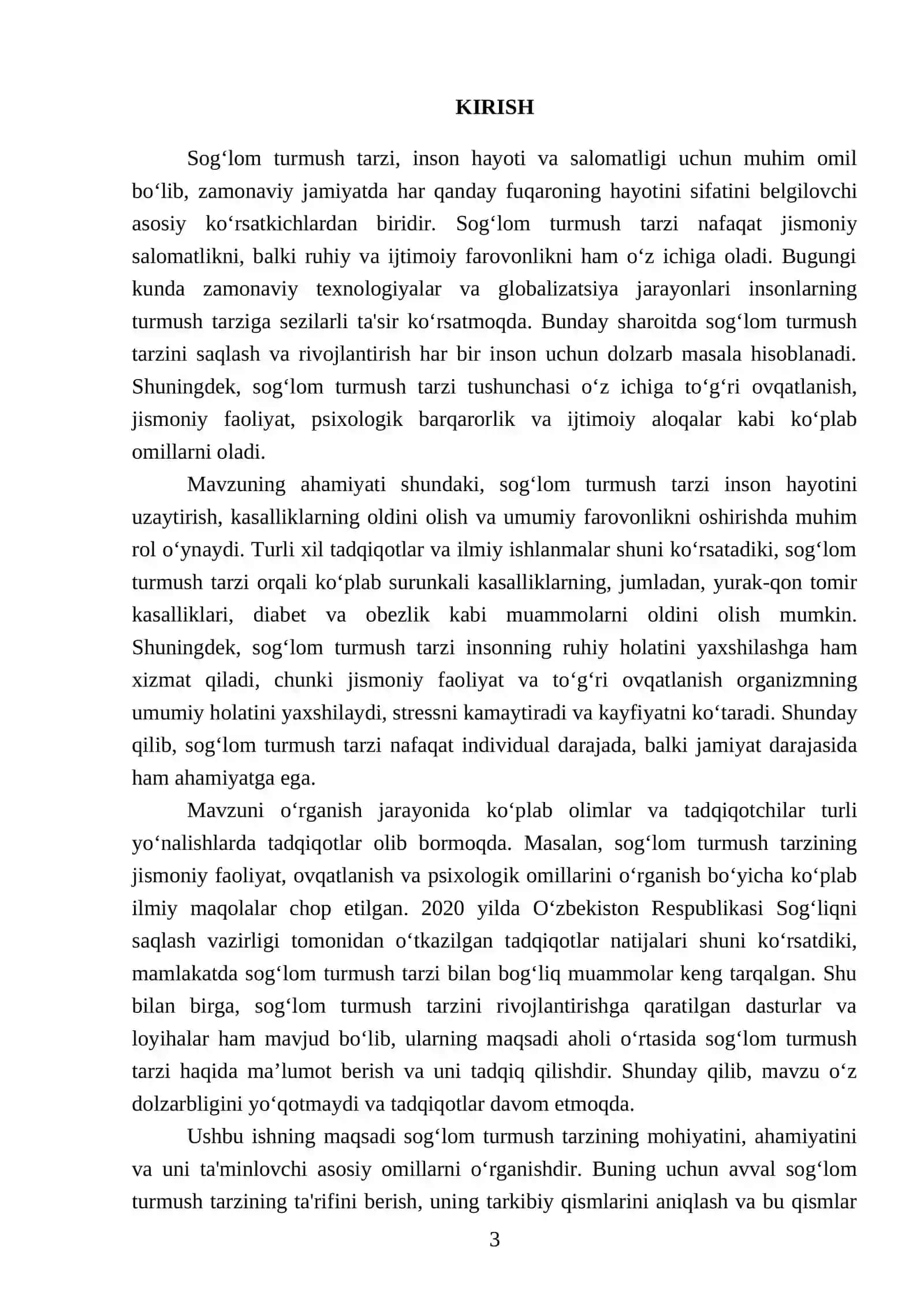 Sogʻlom turmush tarzi va uning tarkibiy qismlari haqida tushuncha 3