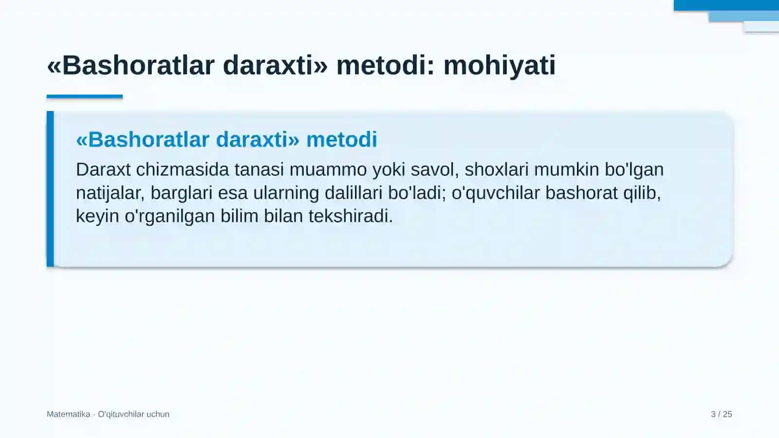 matematika darslarida bashoratlar daraxti metodidan foydalanish 4469 3