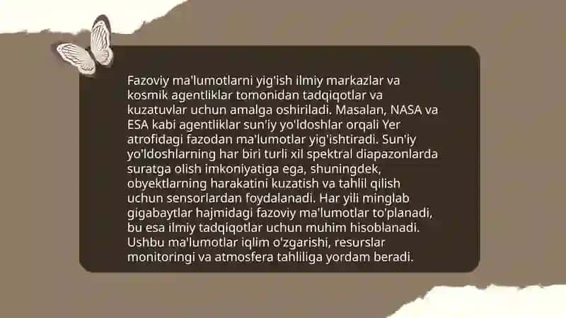 Fazoviy ma'lumotlarni yig'ish 3