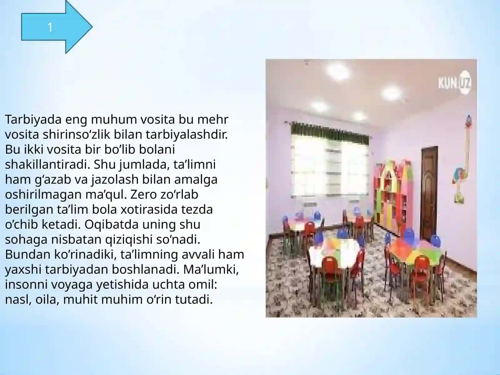 Ixtisoslashtirilgan MTTlarda hamda DMTTlarda bolalarni parvarishlash, ota-onalar bilan hamkorlikda ishlash 3