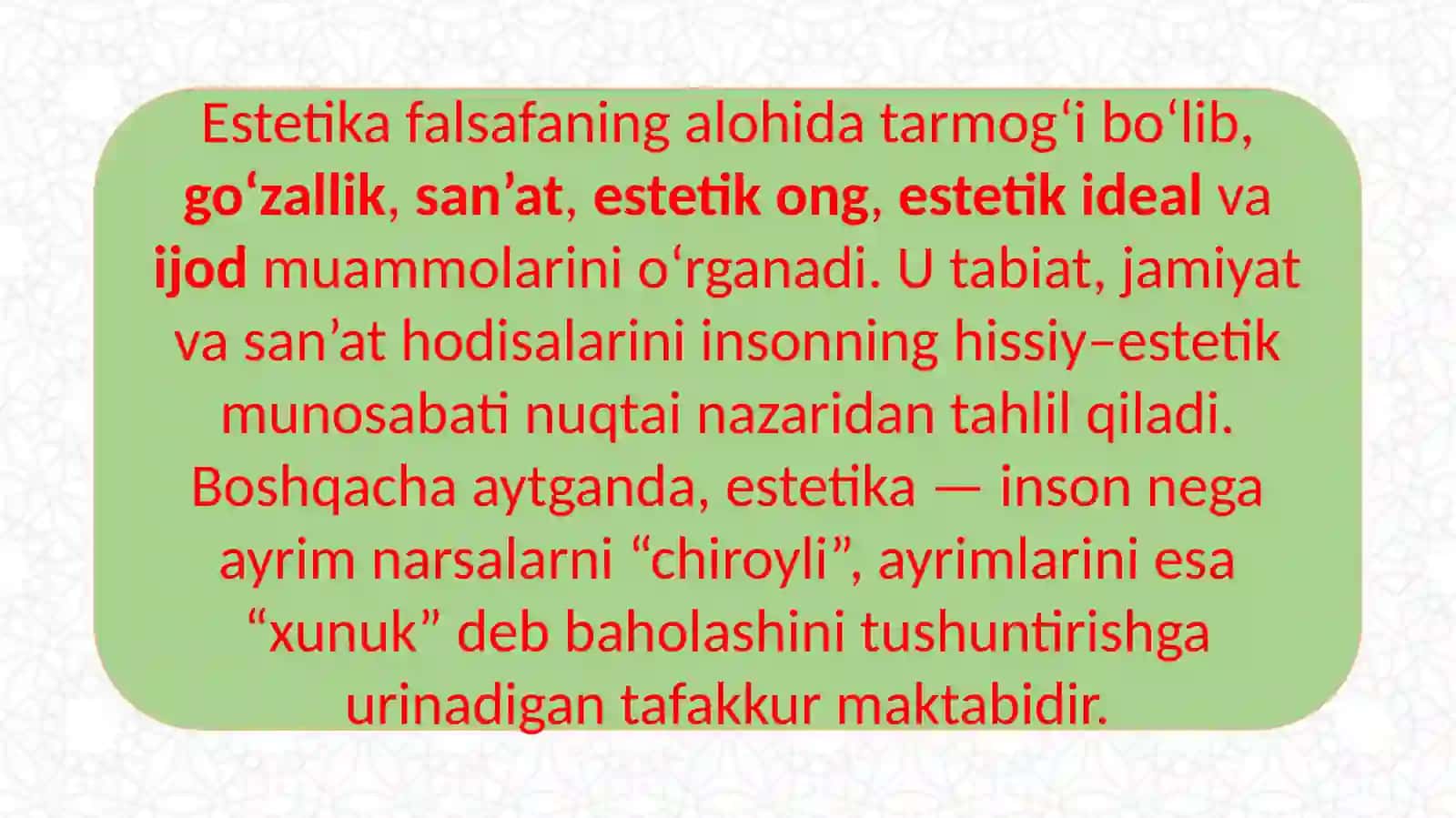 Estetika 3