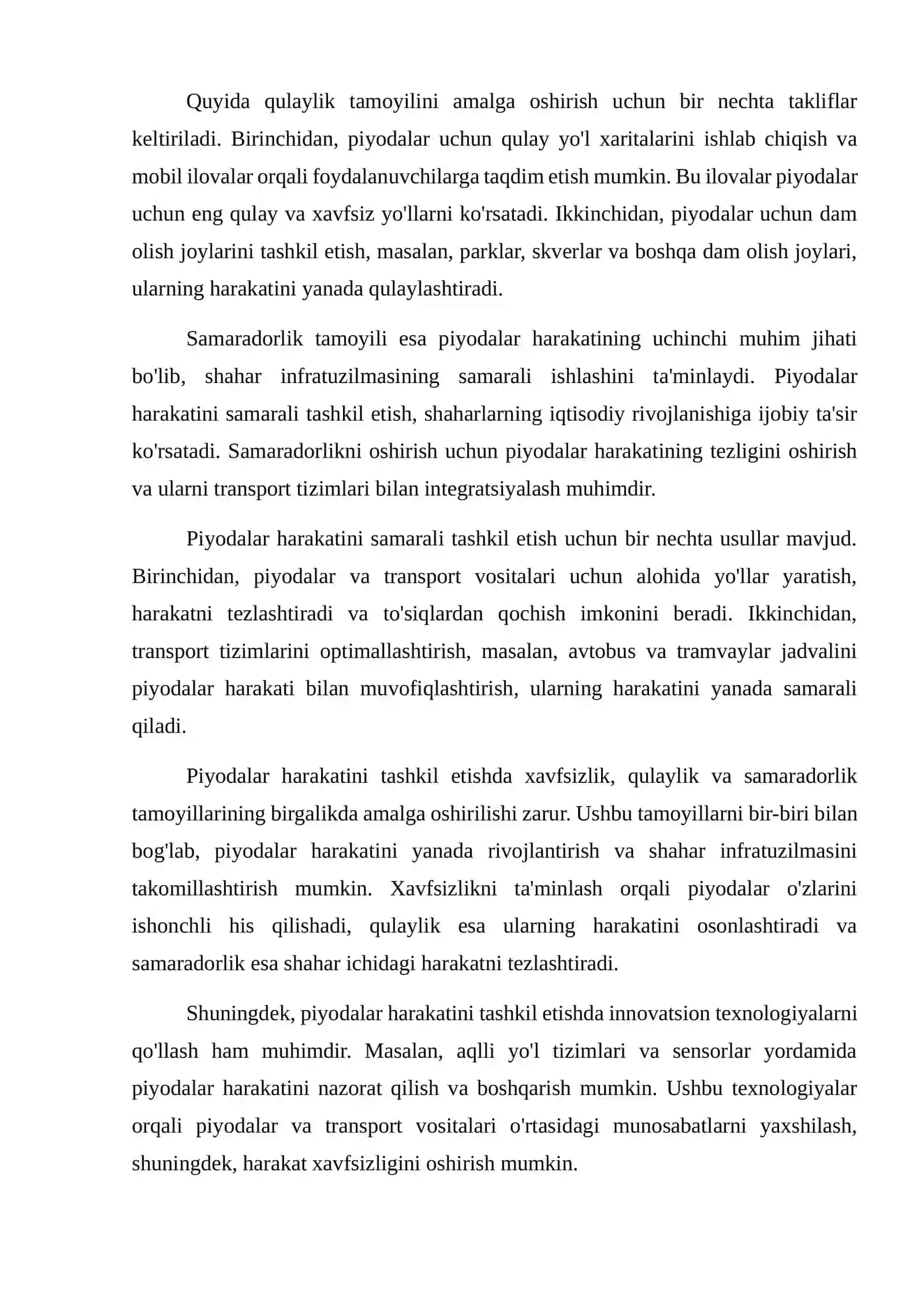 Piyodalar harakatini tashkil etishda nechta tamoyillar boʻyicha oshirish 3