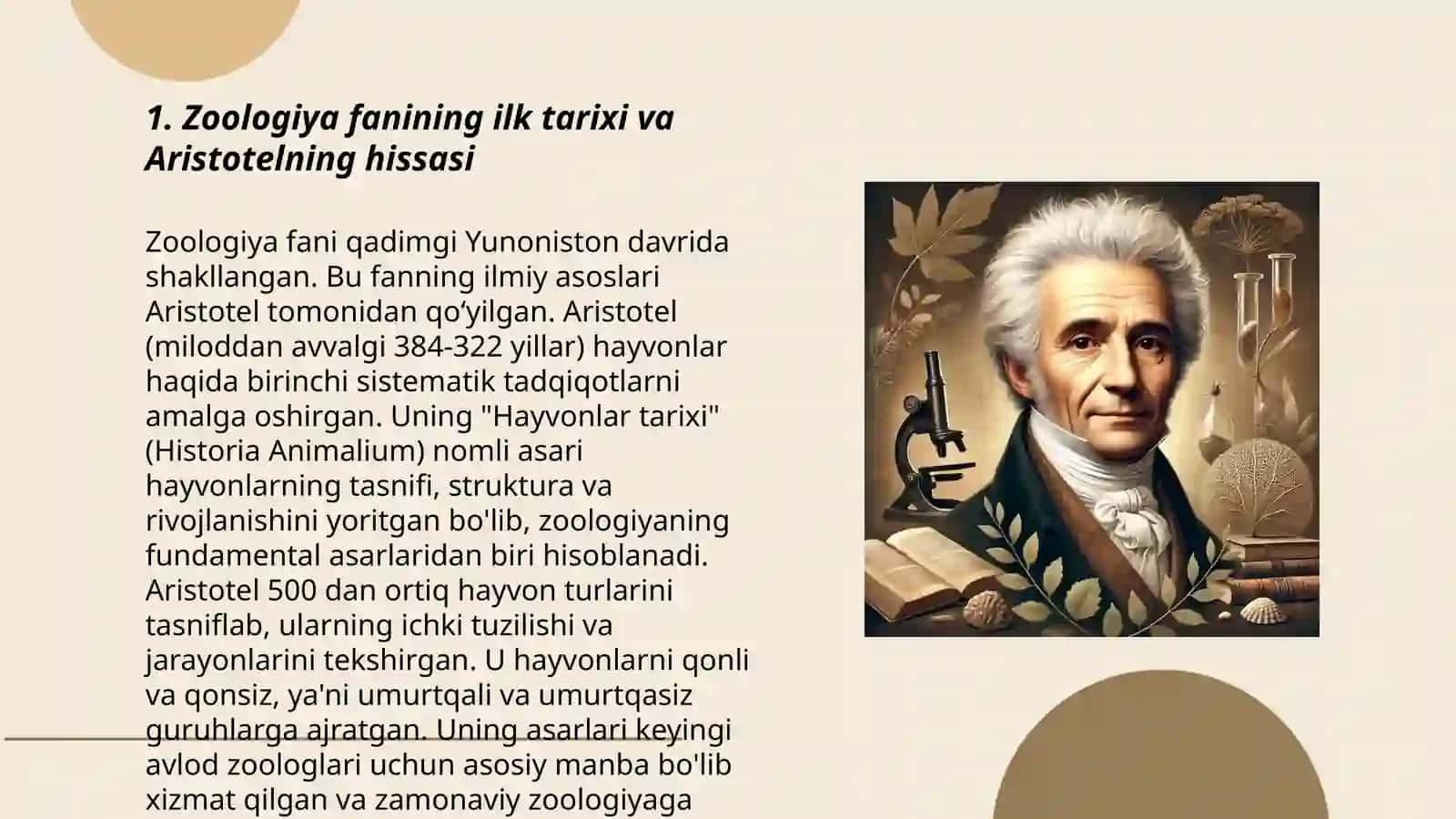 Zoologiya fanining tadqiqi tarixi 3