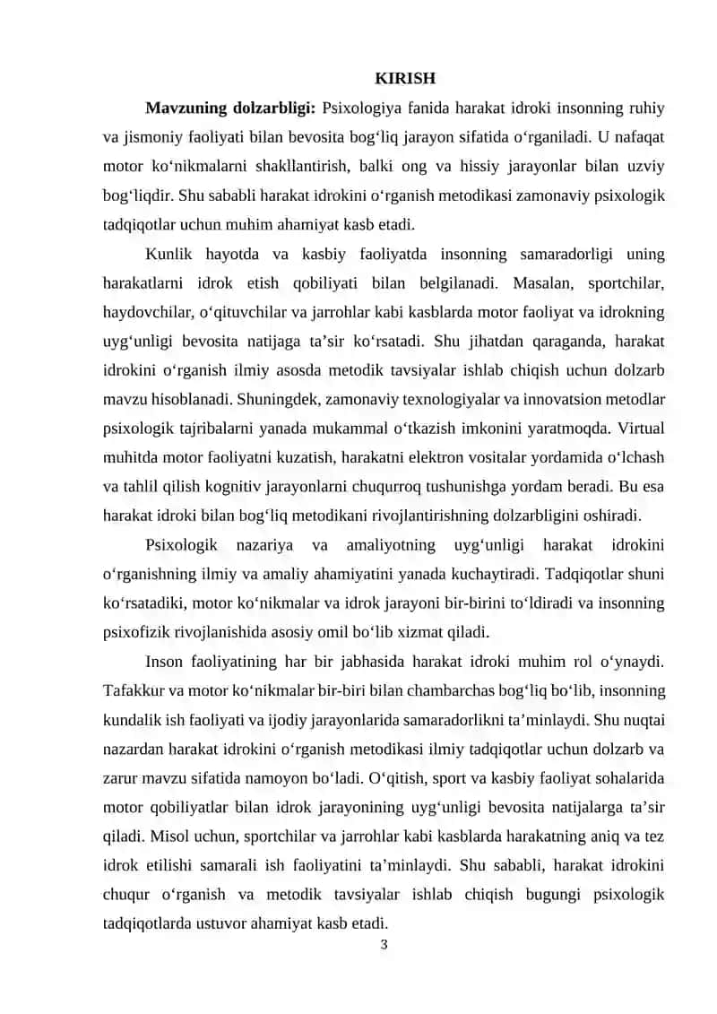 Harakat Idrokini O'rganish Metodikasi 3