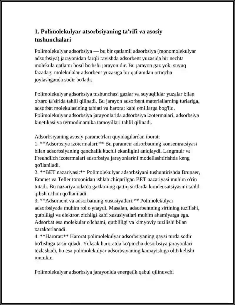 POLIMOLEKULYAR ATSORBSIYA 3