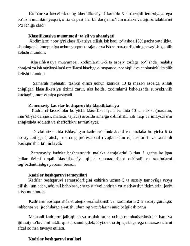 Kadrlar boshqarish tamoyillari va usullari 3