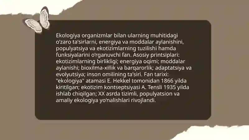 Ekologiya tushunchasi 3