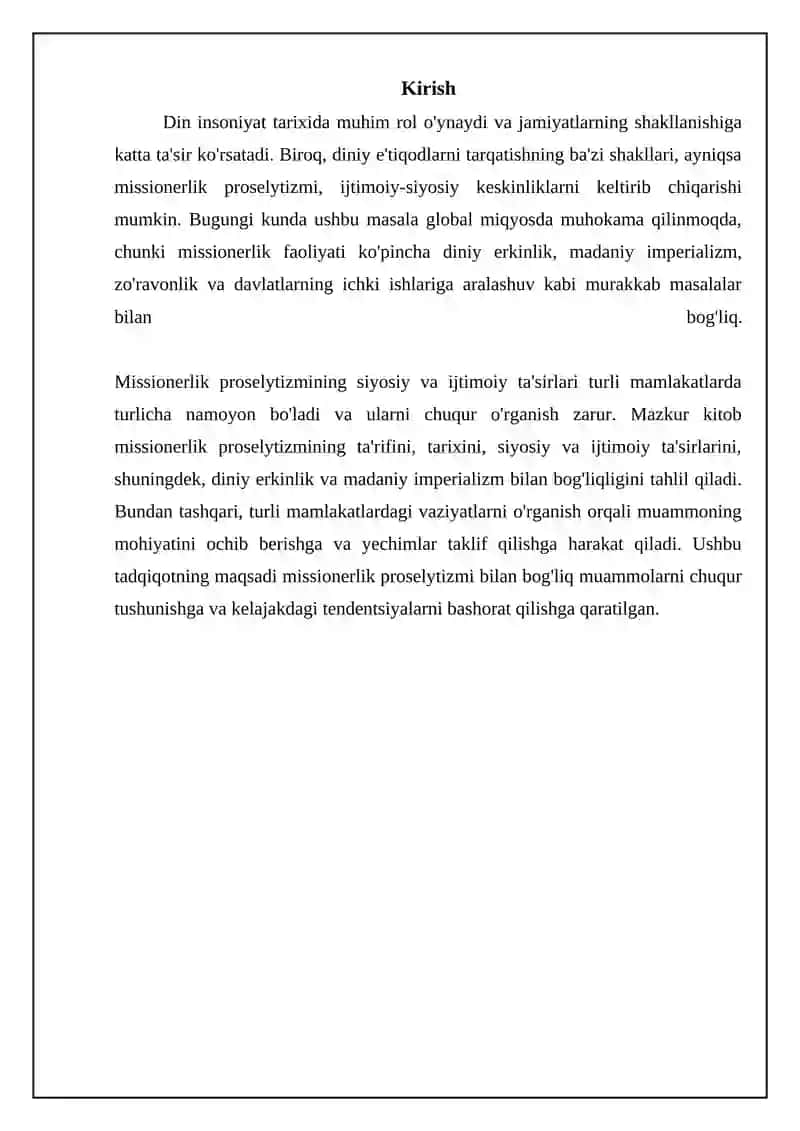 Kibermakonda din. Missionerlik prozelitizmning ijtimoiy-siyosiy xavfi 3