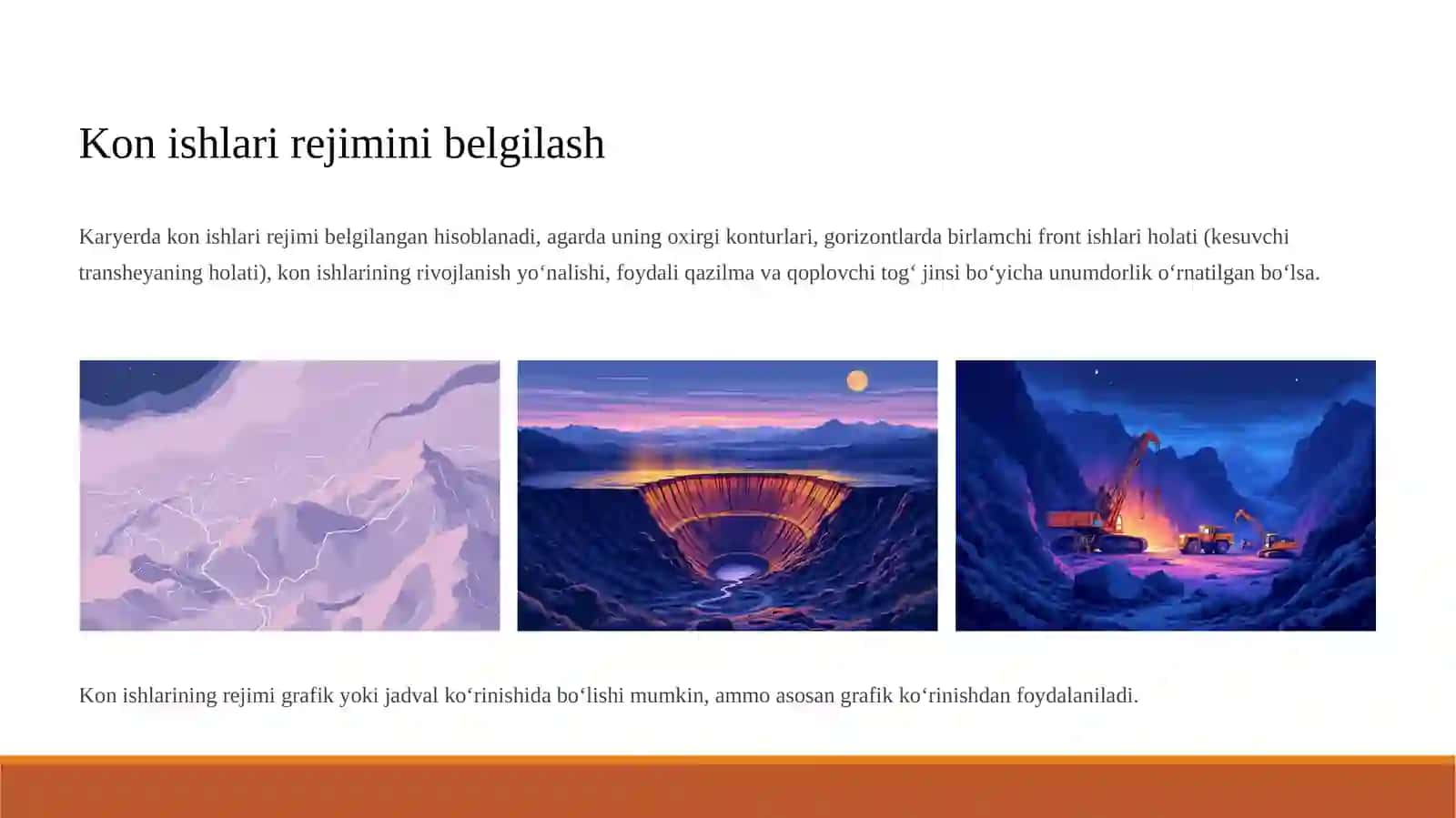 OCHIQ USULDA FOYDALI QAZILMA KONLARINI QAZIB OLISH TIZIMLARIGA QO‘YILADIGAN ASOSIY TALABLAR 3