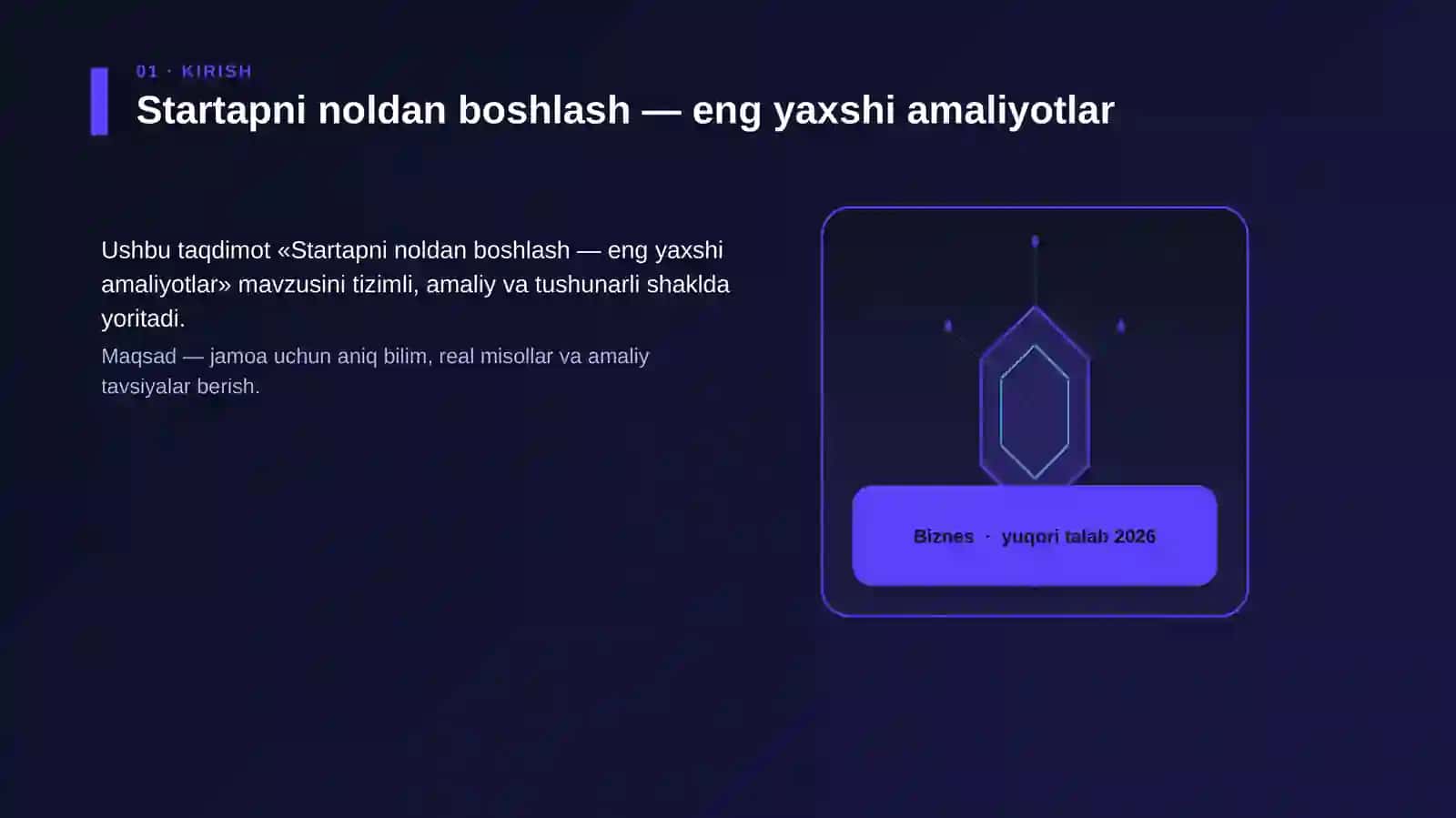 Startapni noldan boshlash — eng yaxshi amaliyotlar 3