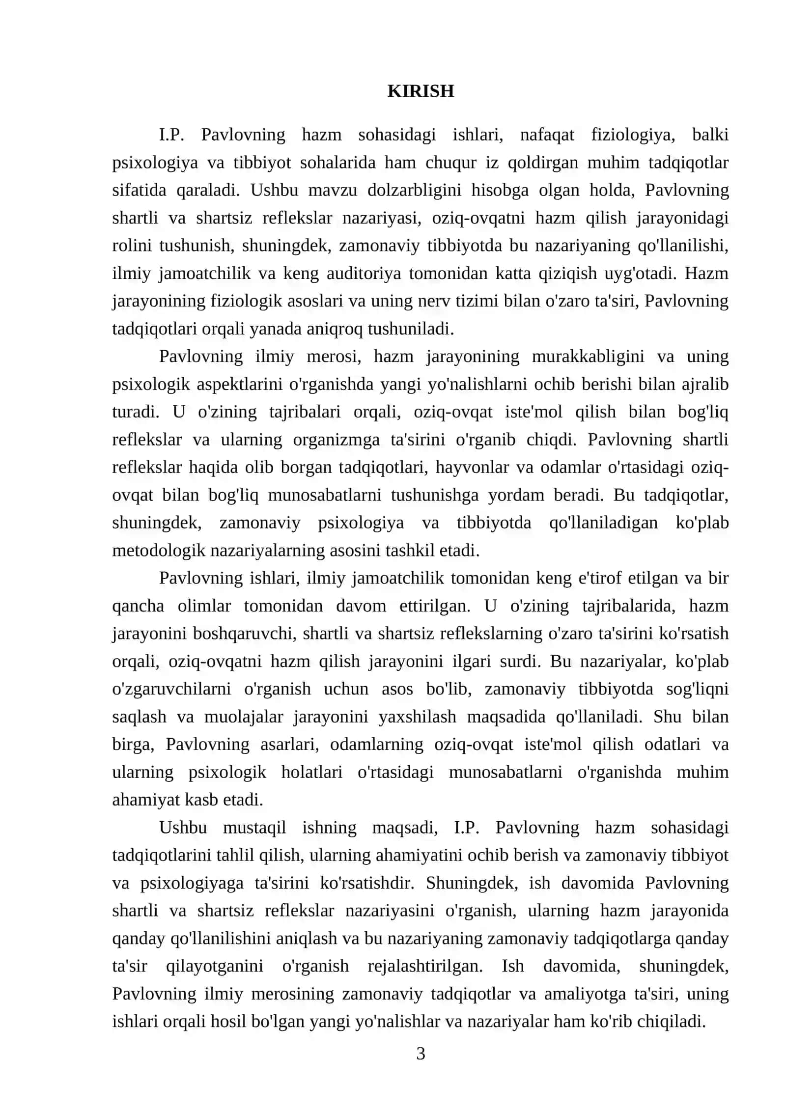 I.P.Pavlovning hazm soxasidagi ishlari 3
