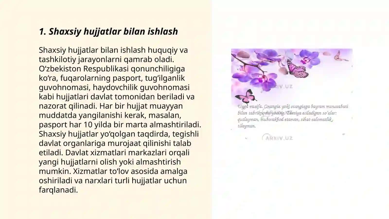 Shaxsiy hujjatlar bilan ishlash 3