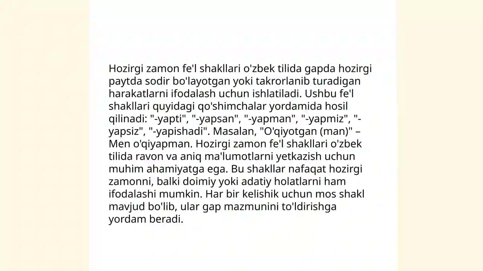 O'zbek tilida girammatik shakllar 3