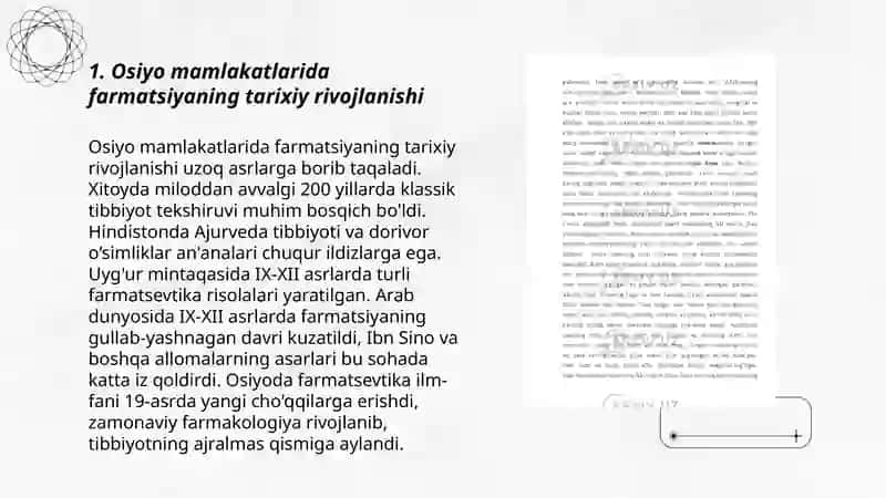 Osiyo mamlakatlarida farmatsiyani rivojlanish õziga xosligi 3