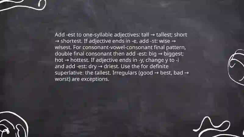 Superlative adjective 3