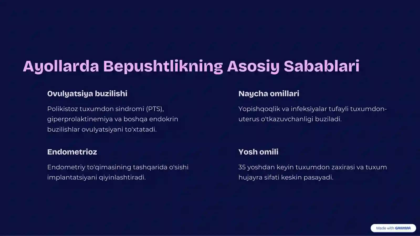 Bepushtlikni Davolashda Ishlatiladigan Dori Vositalari 3